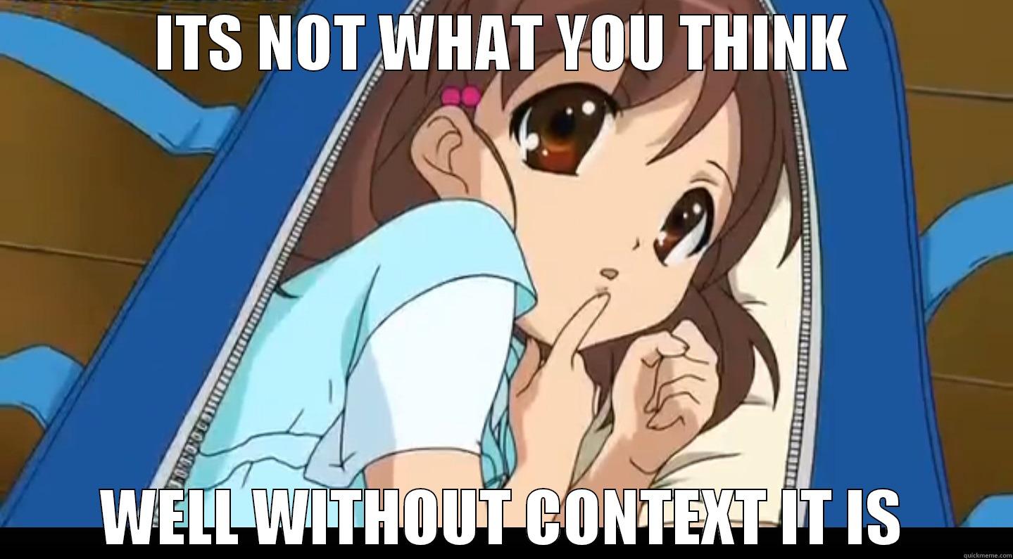 ITS NOT WHAT YOU THINK WELL WITHOUT CONTEXT IT IS Misc