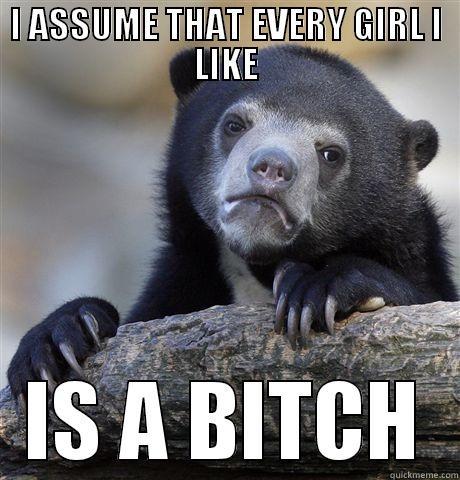I ASSUME THAT EVERY GIRL I LIKE IS A BITCH Confession Bear