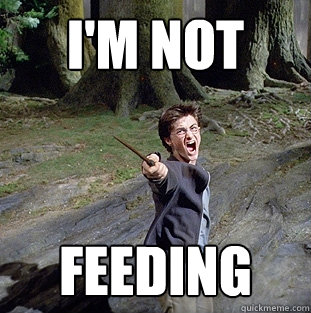 i'm not Feeding  Pissed off Harry