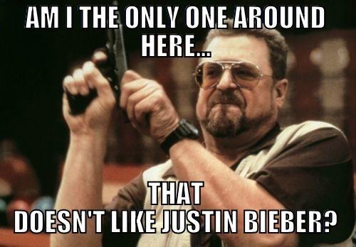 AM I THE ONLY ONE AROUND HERE... THAT DOESN'T LIKE JUSTIN BIEBER? Misc