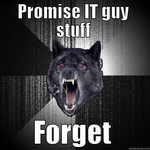 IT CRAZY - PROMISE IT GUY STUFF FORGET Insanity Wolf