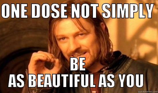 ONE DOSE NOT SIMPLY  BE AS BEAUTIFUL AS YOU  Boromir