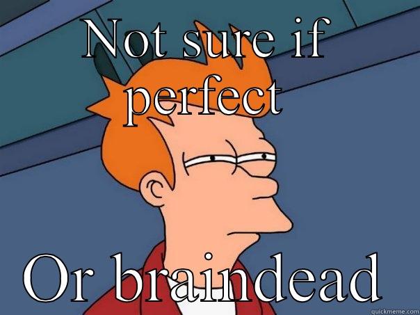NOT SURE IF PERFECT OR BRAINDEAD Futurama Fry
