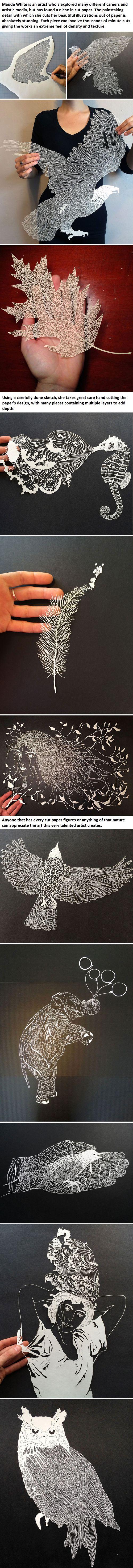 Woman Transforms Paper Into Incredibly Intricate Paper Art -   Misc