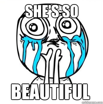 She's so BEAUTIFUL - She's so BEAUTIFUL  Crying meme