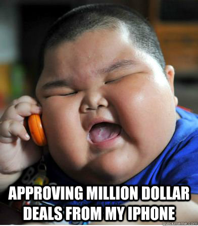  Approving Million Dollar Deals from my iphone -  Approving Million Dollar Deals from my iphone  Misc