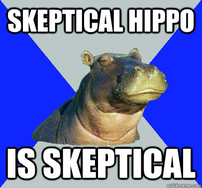Skeptical hippo is skeptical - Skeptical hippo is skeptical  Skeptical Hippo