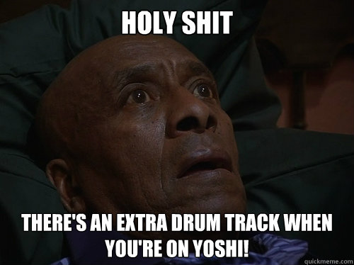 Holy Shit There's an extra drum track when you're on Yoshi!  Bedtime Realizations