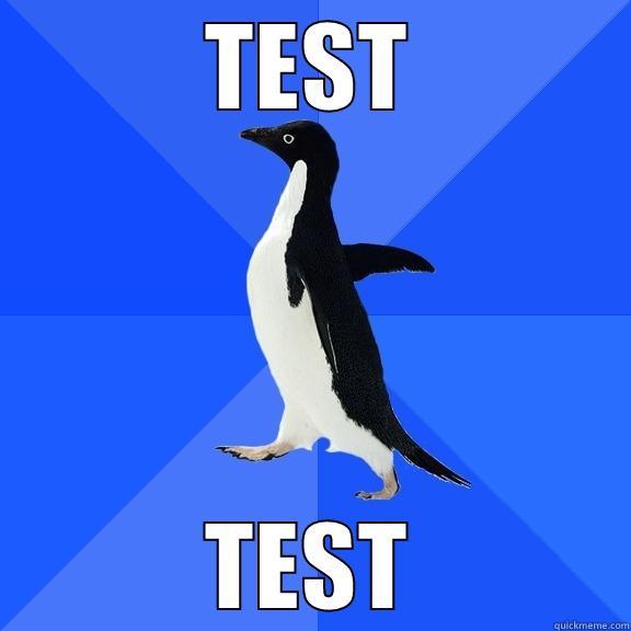 TEST TEST Socially Awkward Penguin