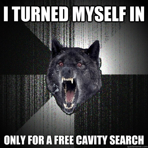 I TURNED MYSELF IN ONLY FOR A FREE CAVITY SEARCH  Insanity Wolf