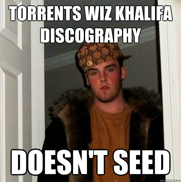 torrents wiz khalifa discography doesn't seed  Scumbag Steve