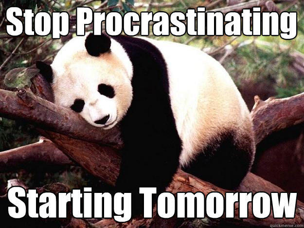 Stop Procrastinating Starting Tomorrow  Procrastination Panda