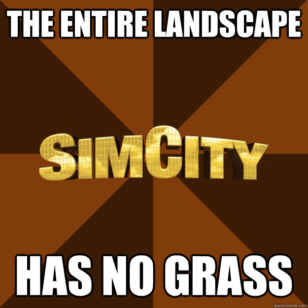 the entire landscape has no grass  