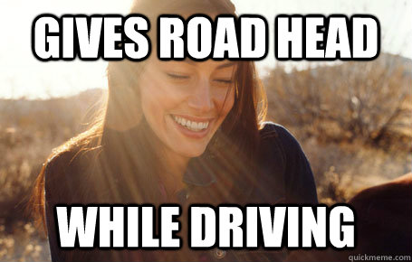 Gives road head while driving - Gives road head while driving  Awesome Girlfriend Alice