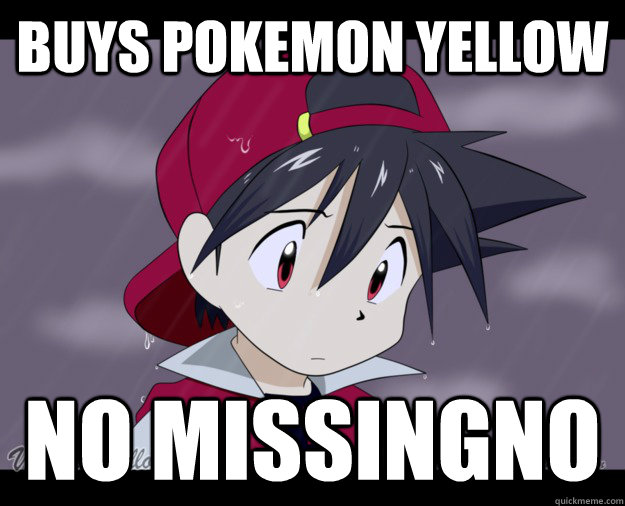 Buys Pokemon Yellow No Missingno - Buys Pokemon Yellow No Missingno  trainer tragedy