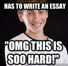 Has to write an essay 
