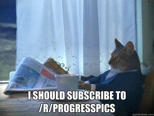  I should subscribe to /r/progresspics  The One Percent Cat