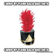 I whip my plume back and forth  I whip my plume back and forth  
