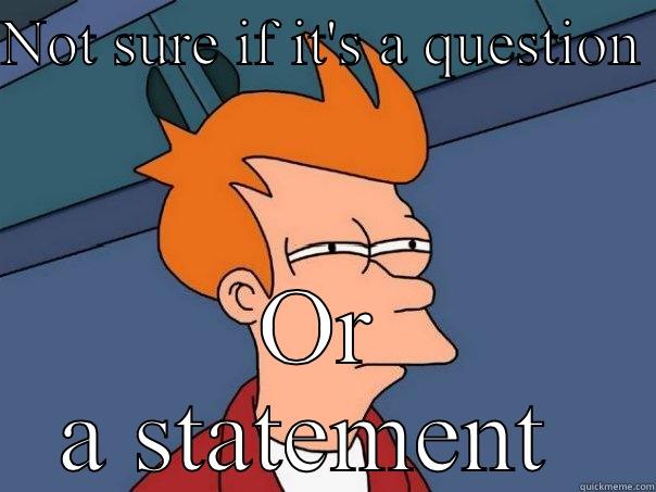 NOT SURE IF IT'S A QUESTION  OR A STATEMENT  Futurama Fry