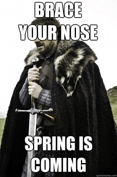 Brace your Nose Spring is coming - Brace your Nose Spring is coming  Game of Thrones