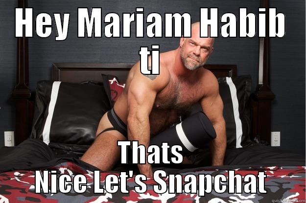 HEY MARIAM HABIB TI THATS NICE LET'S SNAPCHAT Gorilla Man