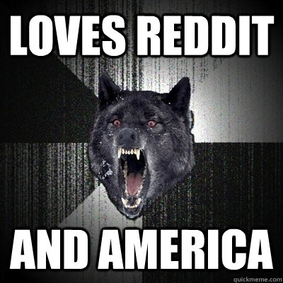 Loves reddit and america  