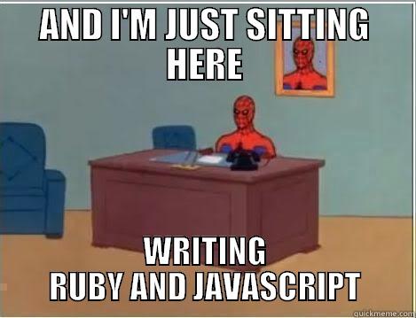 CRISPR SADNESS - AND I'M JUST SITTING HERE WRITING RUBY AND JAVASCRIPT Spiderman Desk