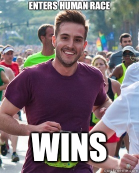 ENTERS HUMAN RACE WINS  Ridiculously photogenic guy