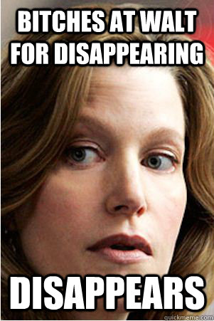 Bitches at Walt for Disappearing Disappears - Bitches at Walt for Disappearing Disappears  Hypocrite Skyler White