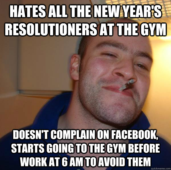 new years resolutioners at the gym