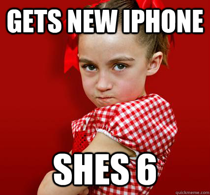 Gets new Iphone SHES 6  Spoiled Little Sister