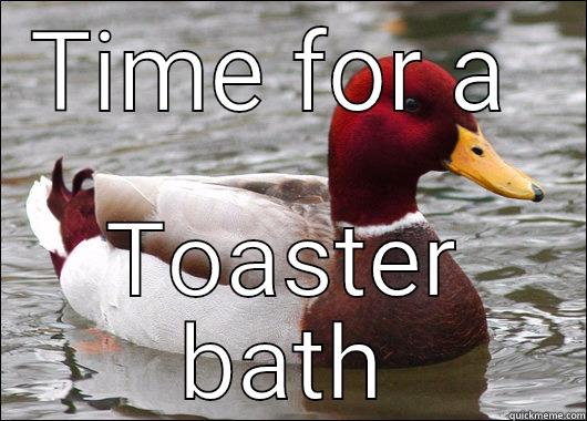 TIME FOR A  TOASTER BATH Malicious Advice Mallard