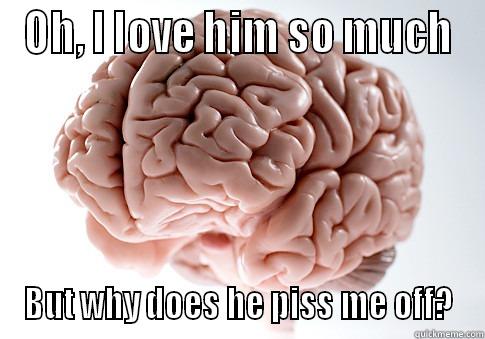 love and annoyance - OH, I LOVE HIM SO MUCH BUT WHY DOES HE PISS ME OFF? Scumbag Brain