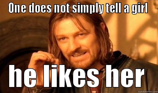 ONE DOES NOT SIMPLY TELL A GIRL HE LIKES HER Boromir