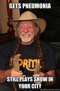 Gets Pneumonia Still Plays show in your city  Good Guy Willie Nelson