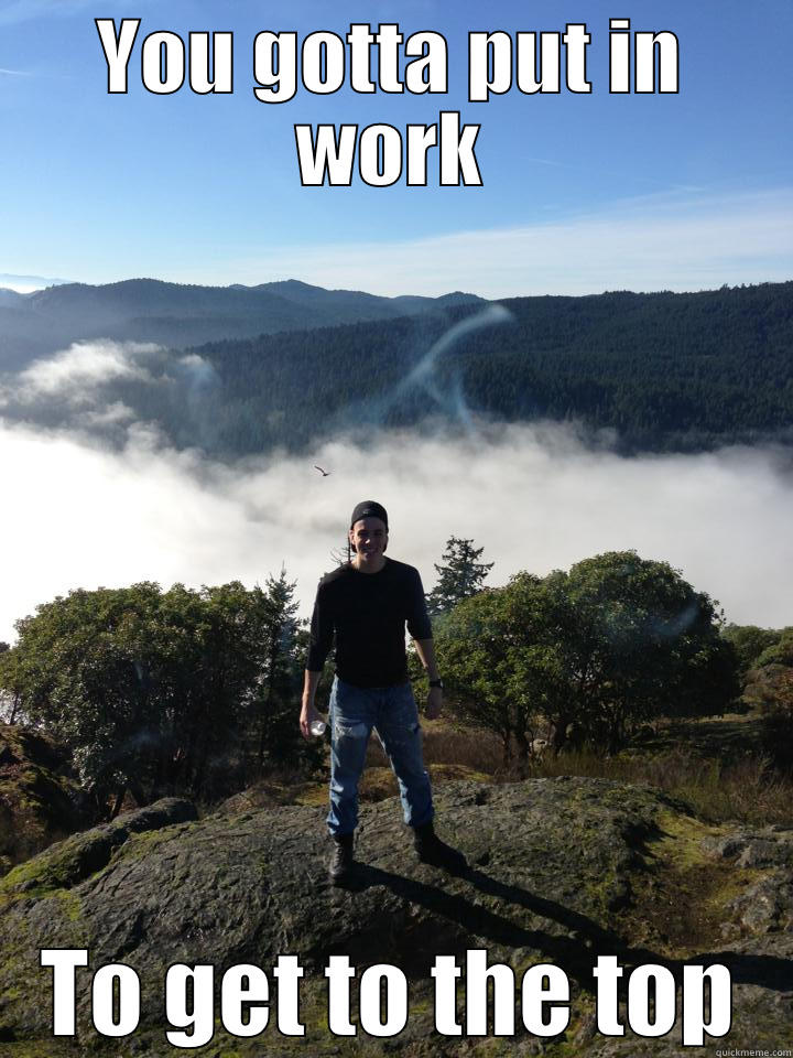 YOU GOTTA PUT IN WORK TO GET TO THE TOP Misc