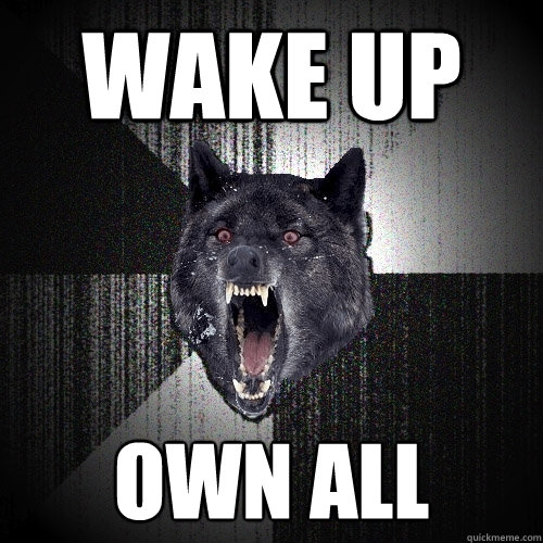 Wake up own all  Insanity Wolf