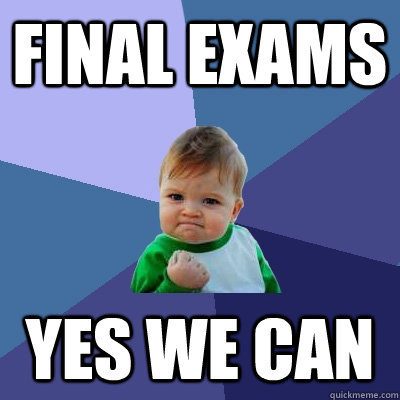 final exams yes we can  Success Kid