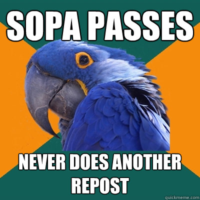 SOPA passes Never does another repost  Paranoid Parrot