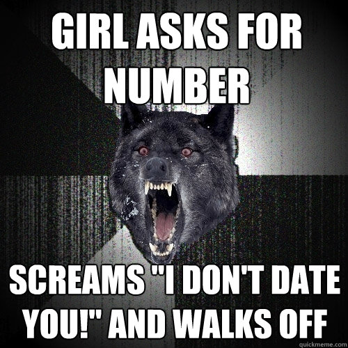 Girl asks for number Screams 