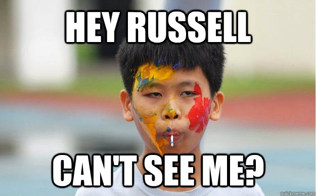 hey russell Can't see me?   