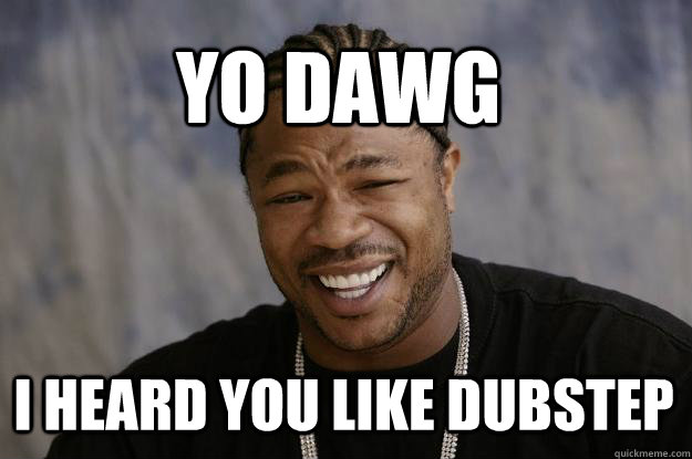 Yo dawg I heard you like dubstep  Xzibit meme