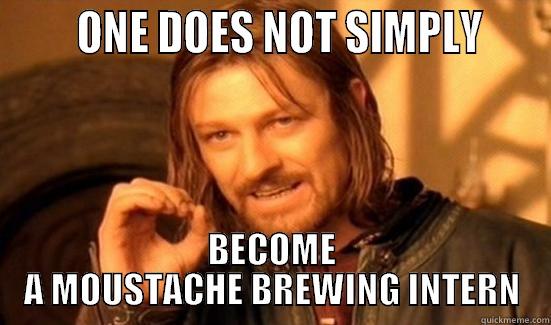      ONE DOES NOT SIMPLY     BECOME A MOUSTACHE BREWING INTERN Boromir