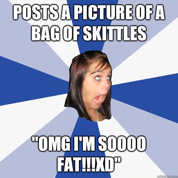 posts a picture of a bag of skittles 