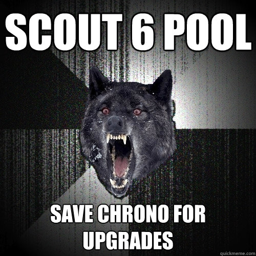 Scout 6 pool save chrono for upgrades  Insanity Wolf