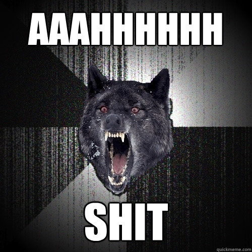 aaahhhhhh shit  Insanity Wolf