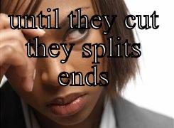 UNTIL THEY CUT THEY SPLITS ENDS  Misc