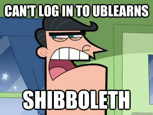 can't log in to UBlearns shibboleth  