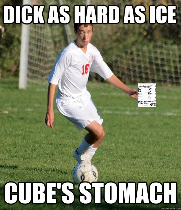 Dick as hard as ICE cube's stomach  Flaccid