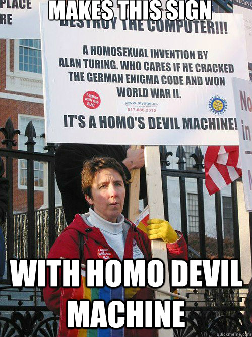 Makes this sign With homo devil machine  